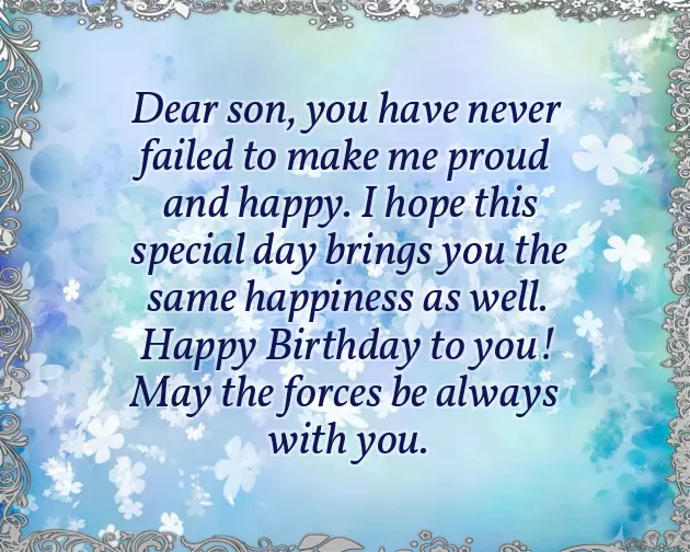 Birthday Wishes For A Son From His Parents