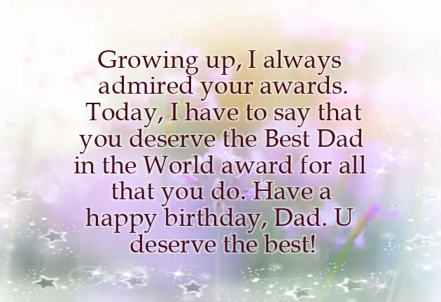 World Best Father Birthday Wishes