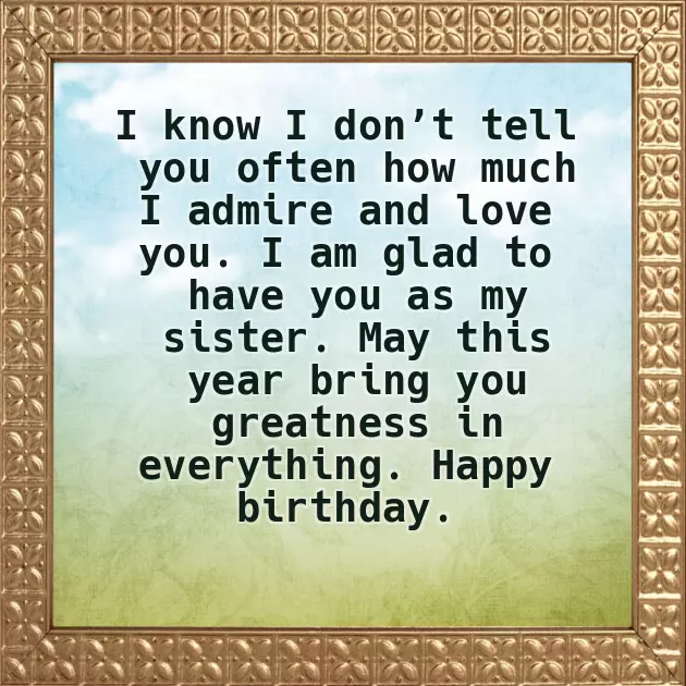 Happy Birthday Wishes To My Dear Sister