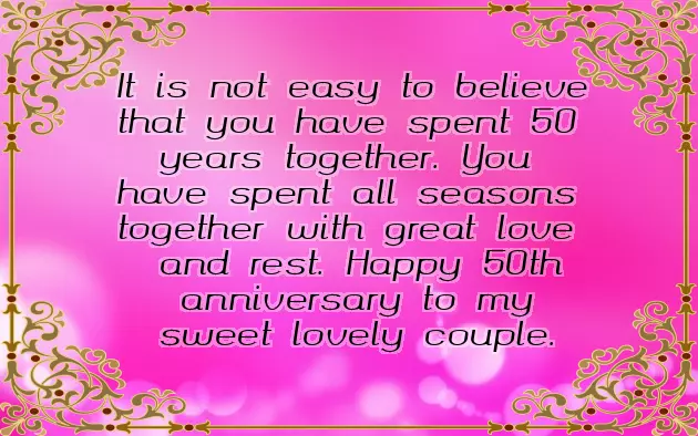 50Th Anniversary Wishes For Aunt And Uncle
