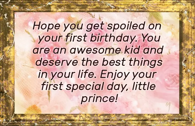 1St Happy Birthday Wishes For Son