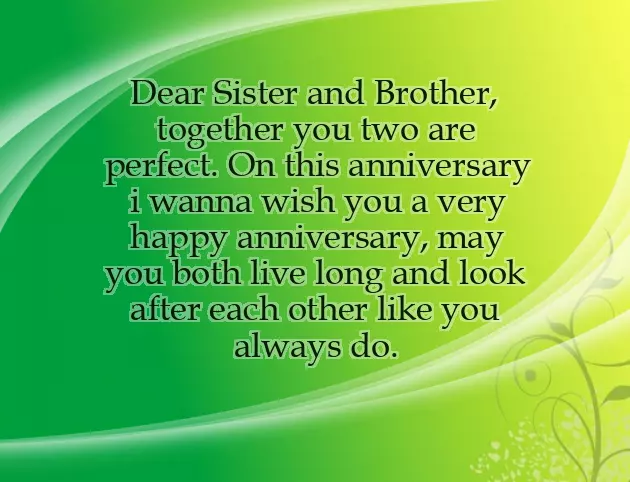 Anniversary Quotes For Sister And Brother In Law