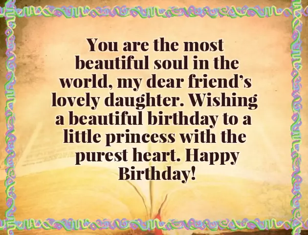 Birthday Wishes To My Friend Daughter
