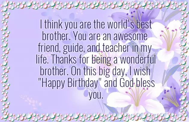 Happy Birthday Wishes In English For Brother