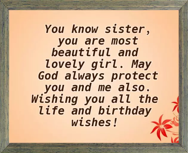 Bday Wishes For Younger Sister