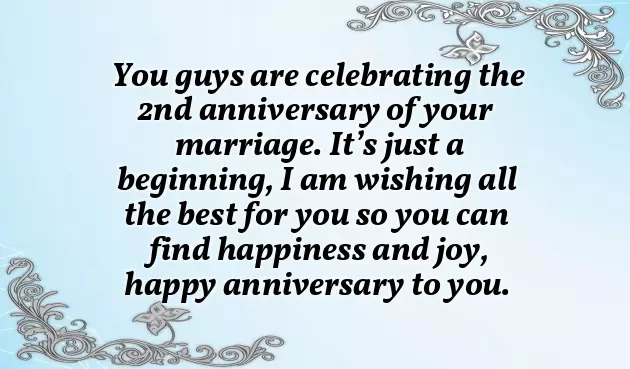 2Nd Love Anniversary Wishes