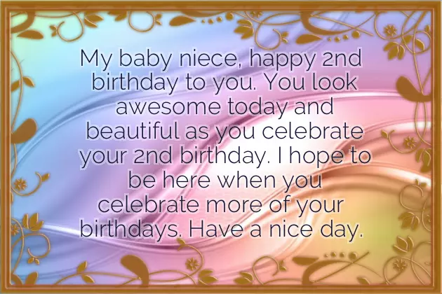 2 Year Niece Birthday Wishes 2 Year Niece Birthday Wishes