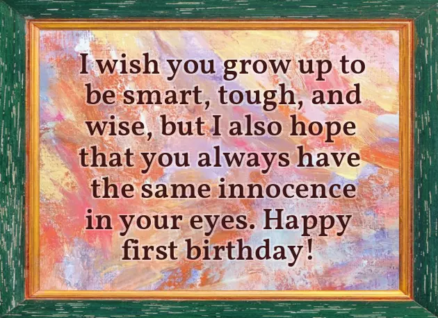 First Birthday Words