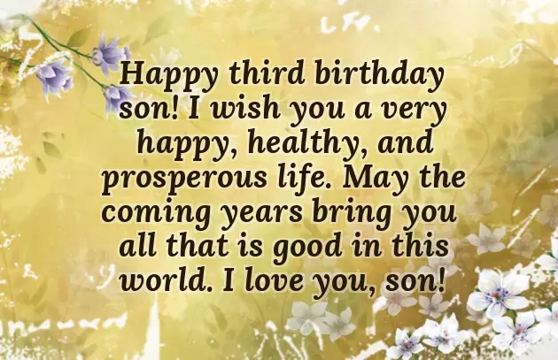 Happy 3Rd Birthday Son