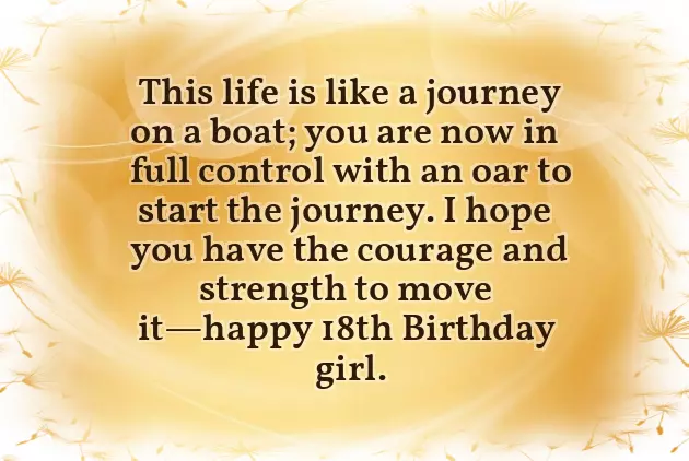 18 Years Old Girl Birthday Wishes