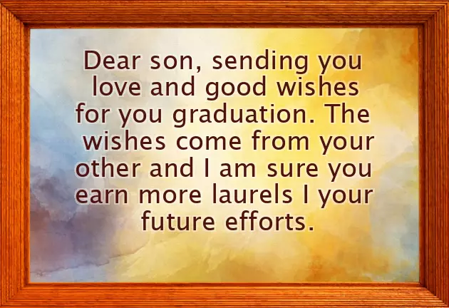 Graduation Message To Son From Mom