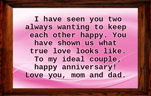 Wedding Anniversary Wishes For Mother And Father
