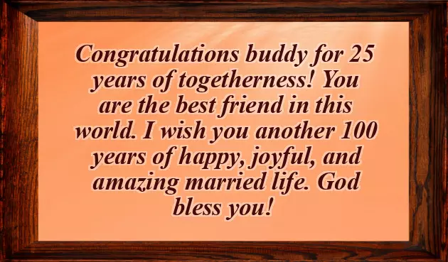 Congratulations On Your Silver Jubilee