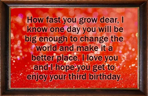 Wishes For 3 Year Old Boy