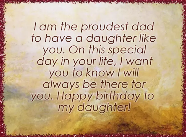 Happy Birthday Wishes From Daughter