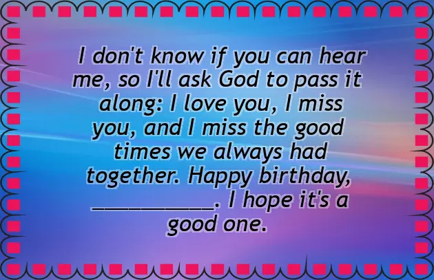 Happy Birthday To Angel In Heaven