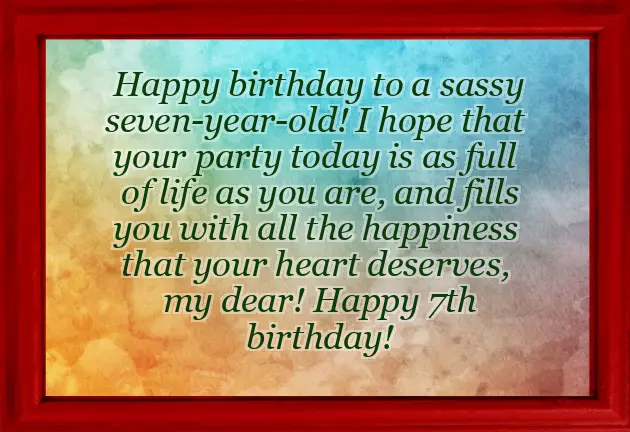7 Year Old Birthday Wishes For Daughter