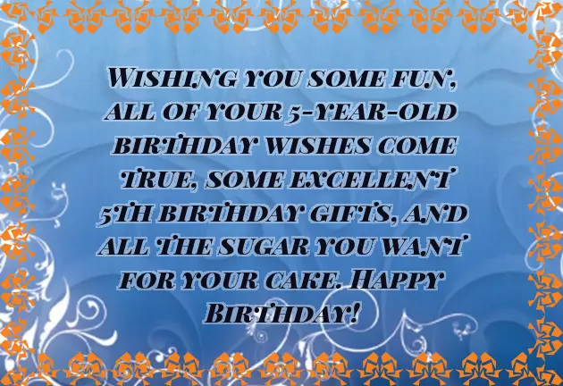 Birthday Wishes For A 5 Year Old Boy