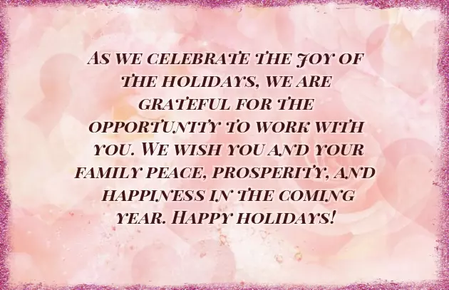 Merry Christmas Message To Clients