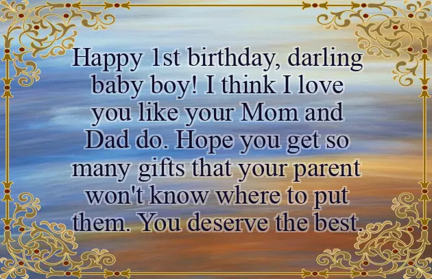 Happy First Birthday Message Happy First Birthday Message