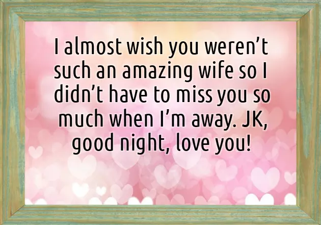 Good Night Love For Wife