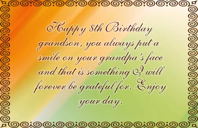 Grandson 8Th Birthday Wishes