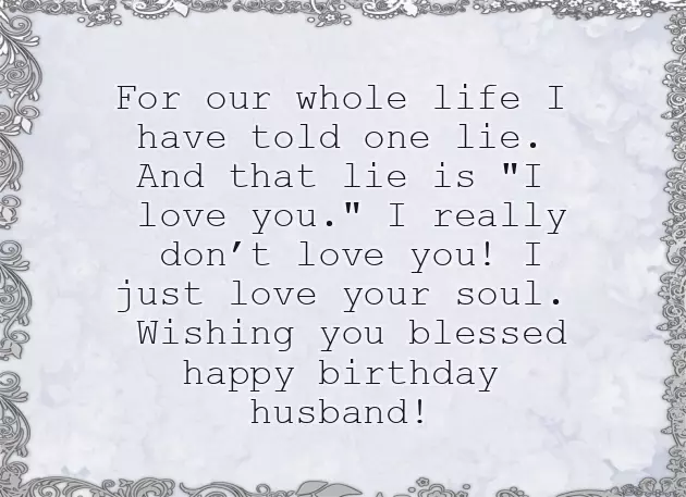 Happy Birthday To Hubby Status