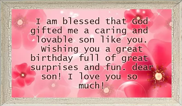 Birthday Wishes For A Son From His Parents