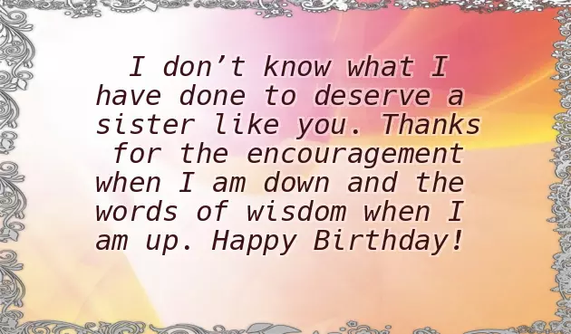 Birthday Wishes For My Older Sister