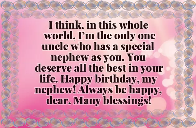 Happy Birthday To My Handsome Nephew