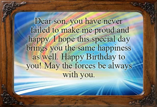 Birthday Wishes For A Son From Parents