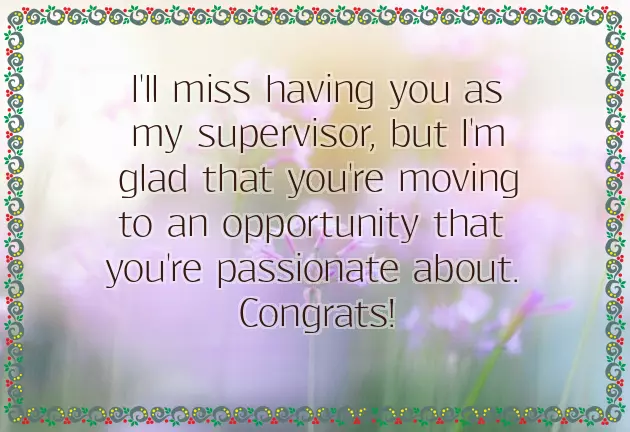 Promotion Wishes To Senior