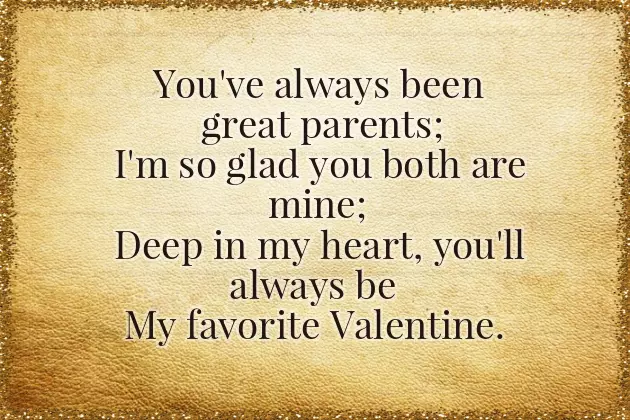 Valentine Wish For Parents
