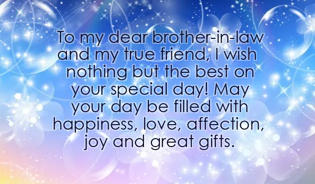 Birthday Wishes In English For Brother In Law
