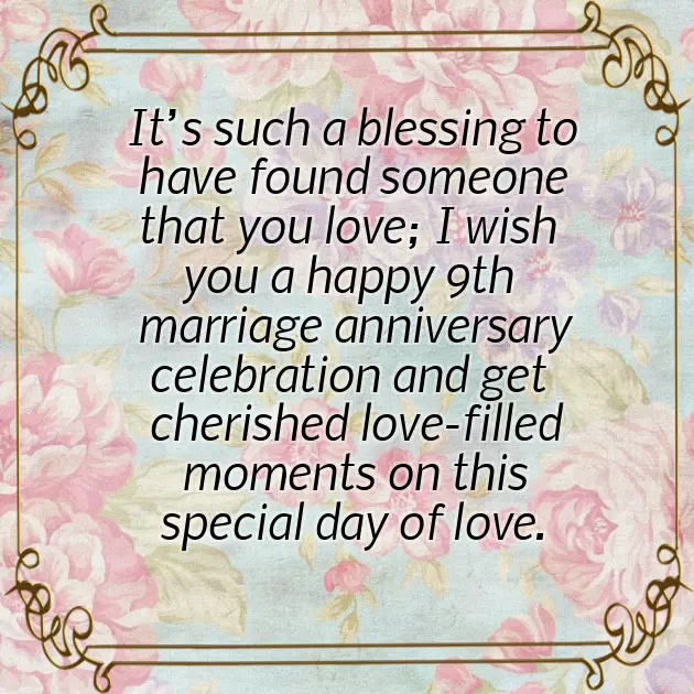 9Th Wedding Anniversary Wishes For Wife