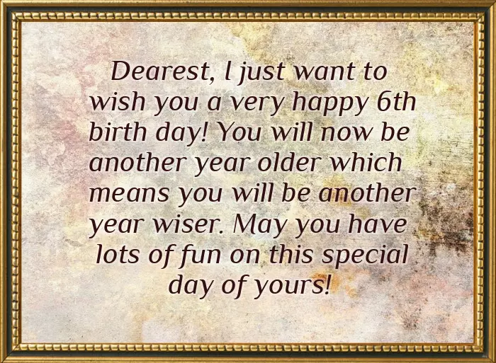 Birthday Wishes For Girl 6 Years Old Birthday Wishes For Girl 6 Years Old
