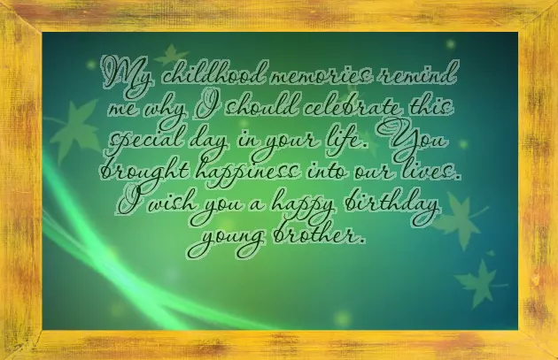 Happy Birthday To My Younger Brother Quotes