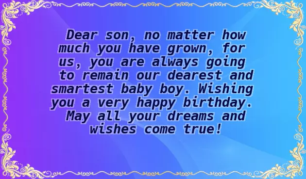 Birthday Greetings For Youngest Son