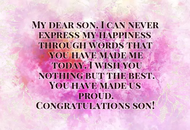 Congratulations My Son Congratulations My Son