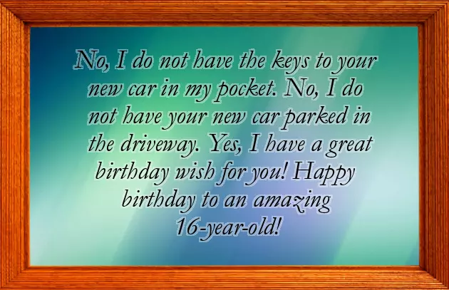 Birthday Wishes For 16 Year Old Boy