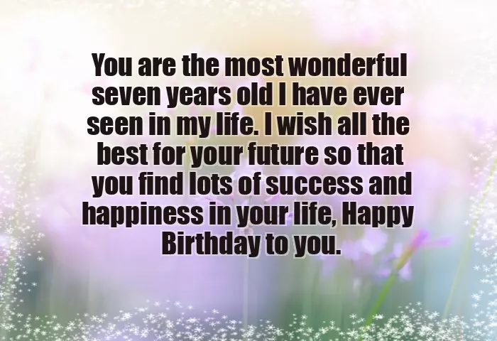 Birthday Greetings For 7 Years Old