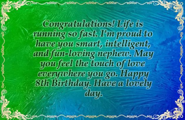 Happy 8Th Birthday Nephew