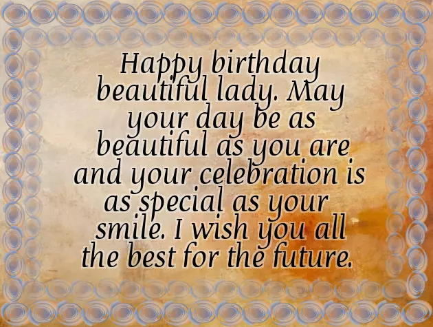 Happy Birthday To Beautiful Lady Happy Birthday To Beautiful Lady