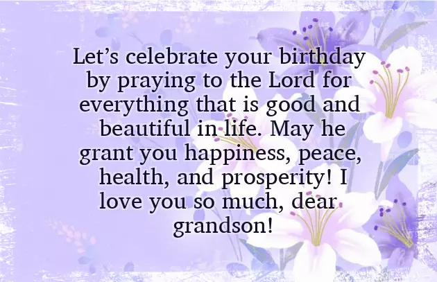 Happy Birthday Grandson Religious