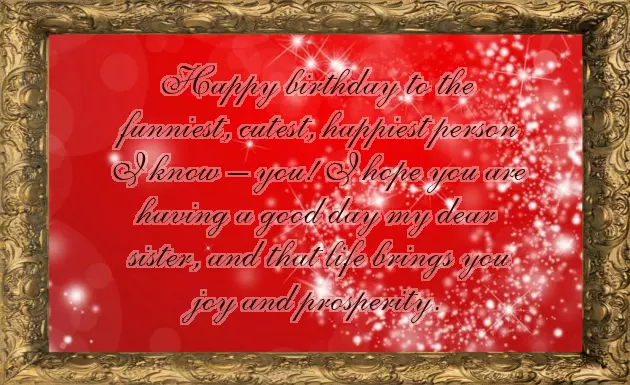 Birthday Best Wishes To Sister