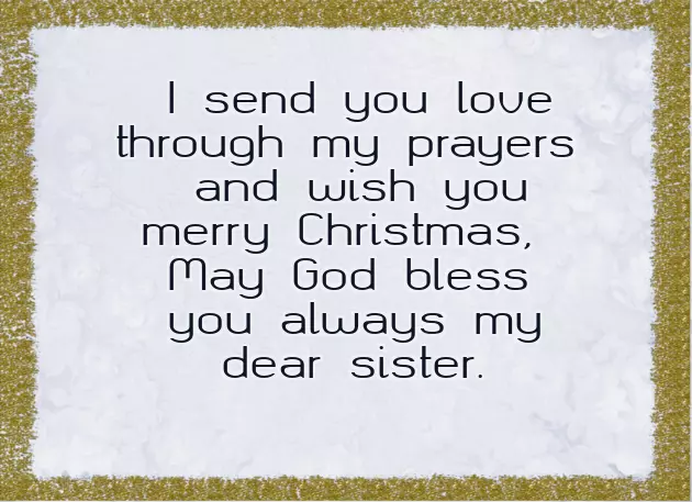Christmas Message To A Sister