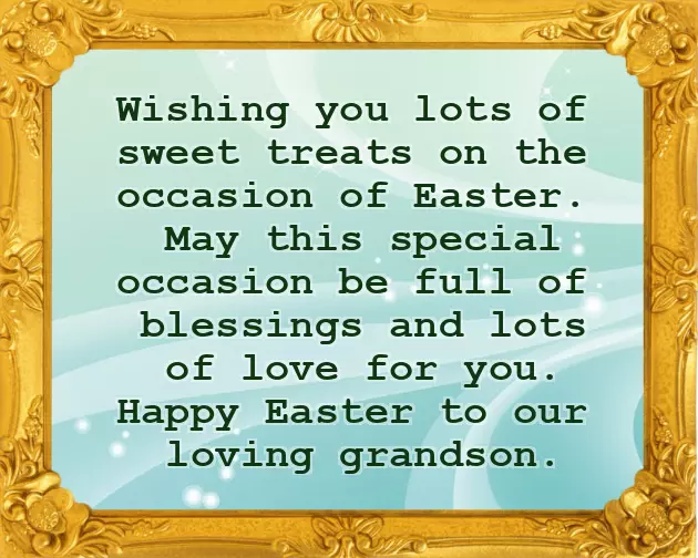 Easter Greetings For Grandson