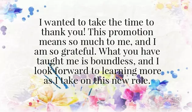 Promotion Wishes To Senior