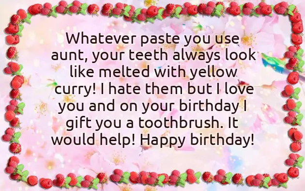 Happy Birthday Aunty Sms Happy Birthday Aunty Sms