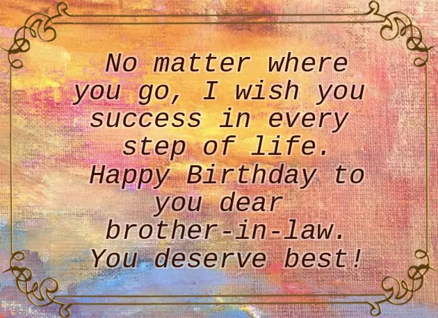 Short Birthday Wishes For Brother In Law